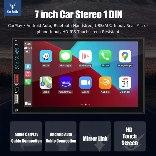 ESSGOO Car Stereo AS7001c MP5 Autoradio 7 Zoll IPS