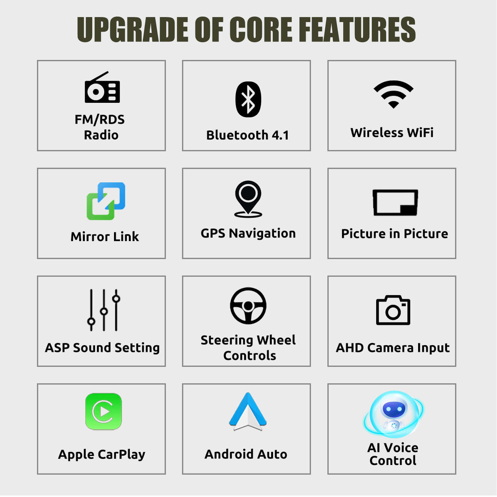 ESSGOO AR9002 9 Zoll Autoradio Android 14 für VW Standard