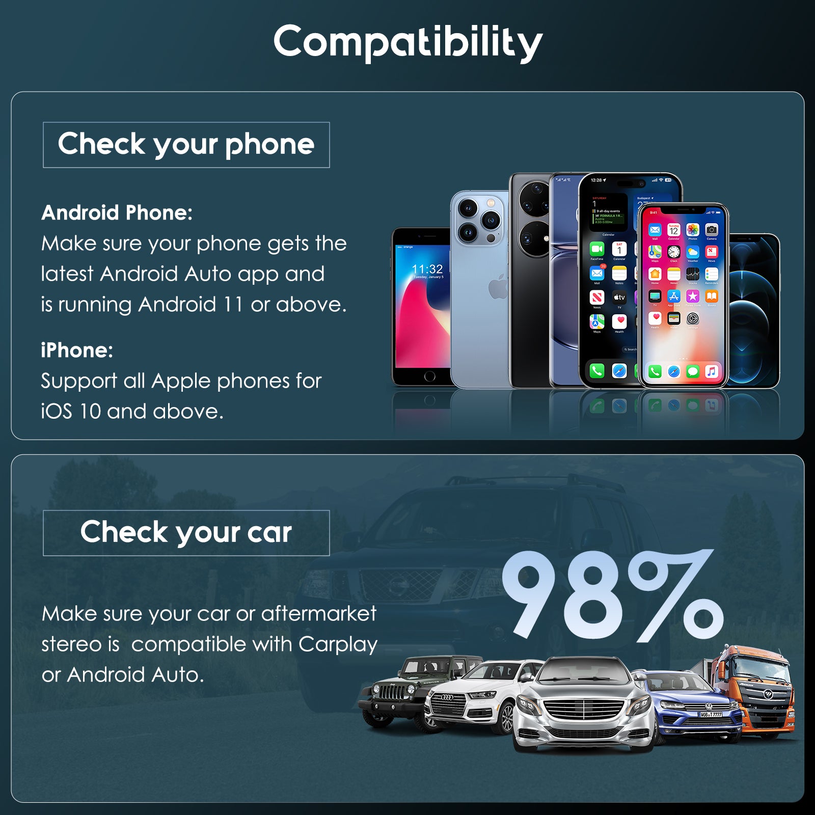Carpuride Car Smart Stereo H02 Magic Box Adapter Wireless CarPlay