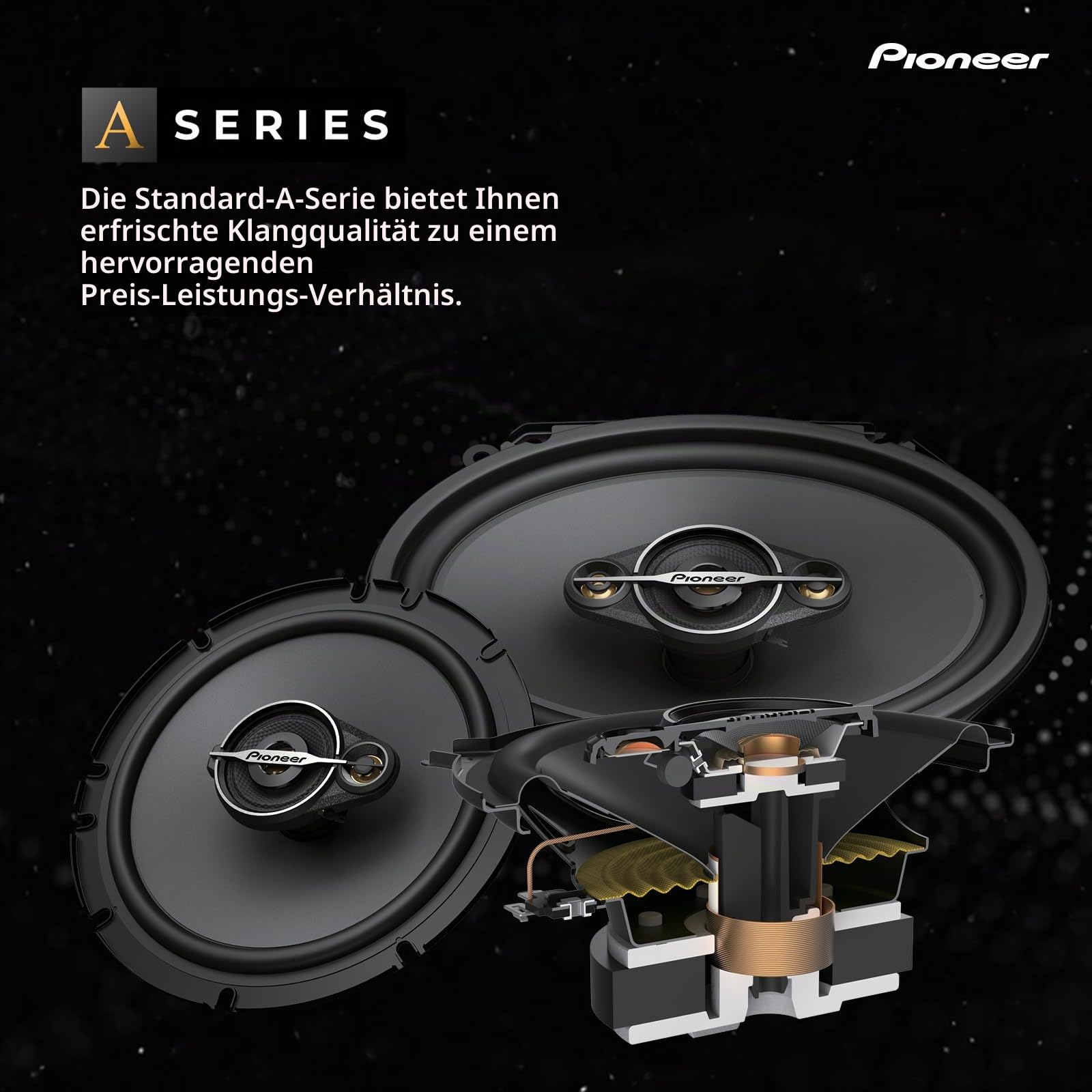 Pioneer TS-A6881F A Serie 6x8 Koaxial-Lautsprecher 4-Wege 350W