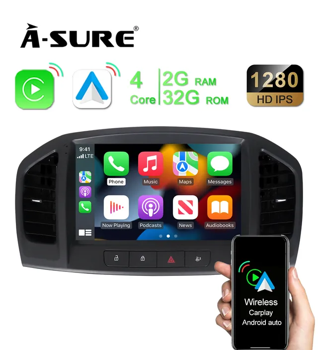 A-Sure GPS Autoradio Opel Insignia 9 Zoll 2+32GB CarPlay