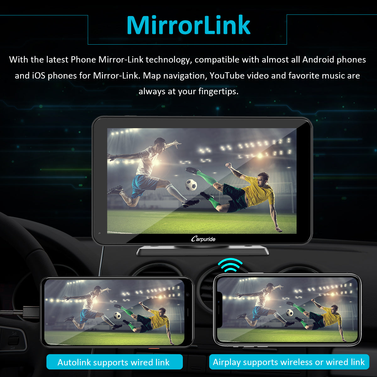 Carpuride W701 Pro Car Smart Stereo Display 7 Zoll Dual-Bluetooth Kamera