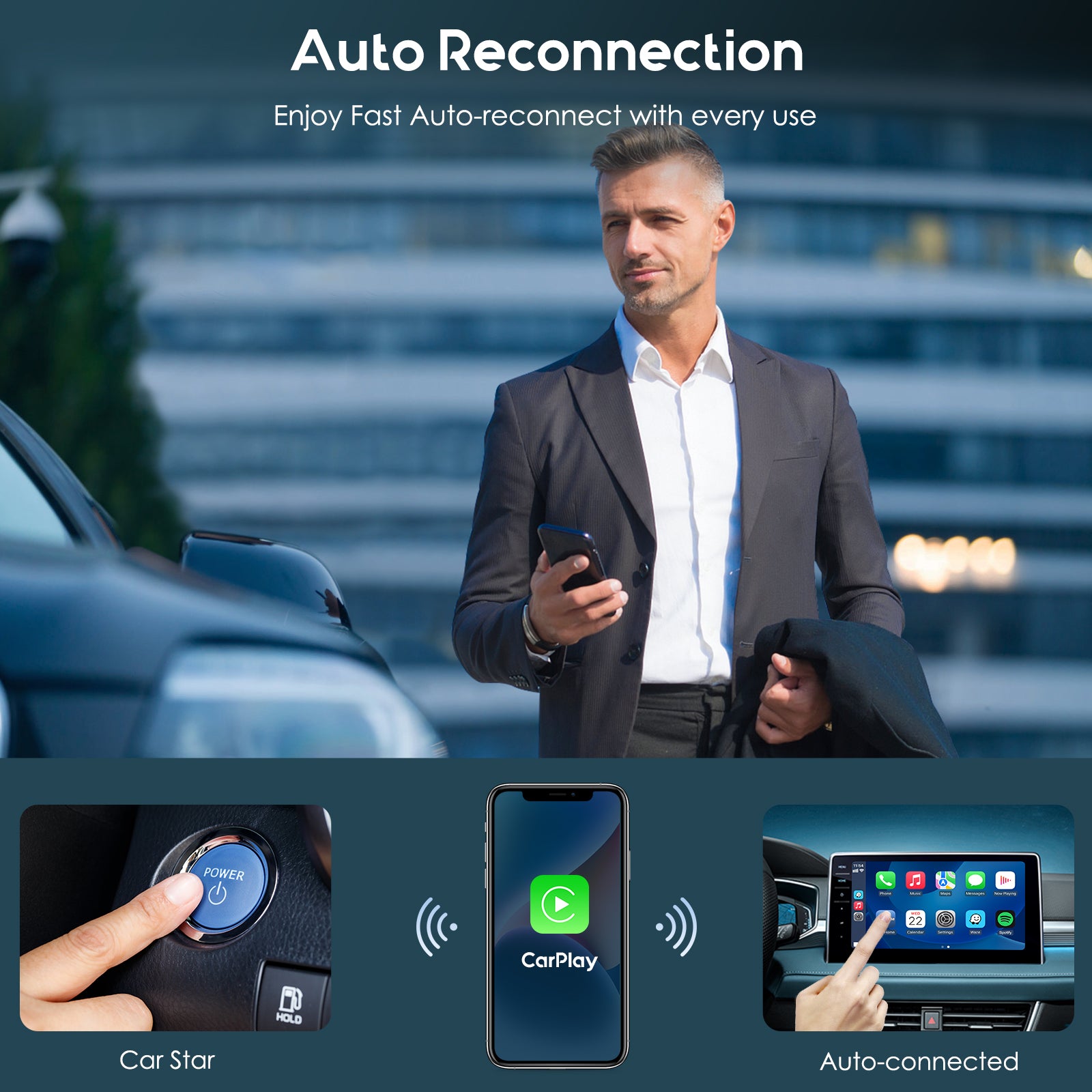Carpuride Car Smart Stereo H02 Magic Box Adapter Wireless CarPlay