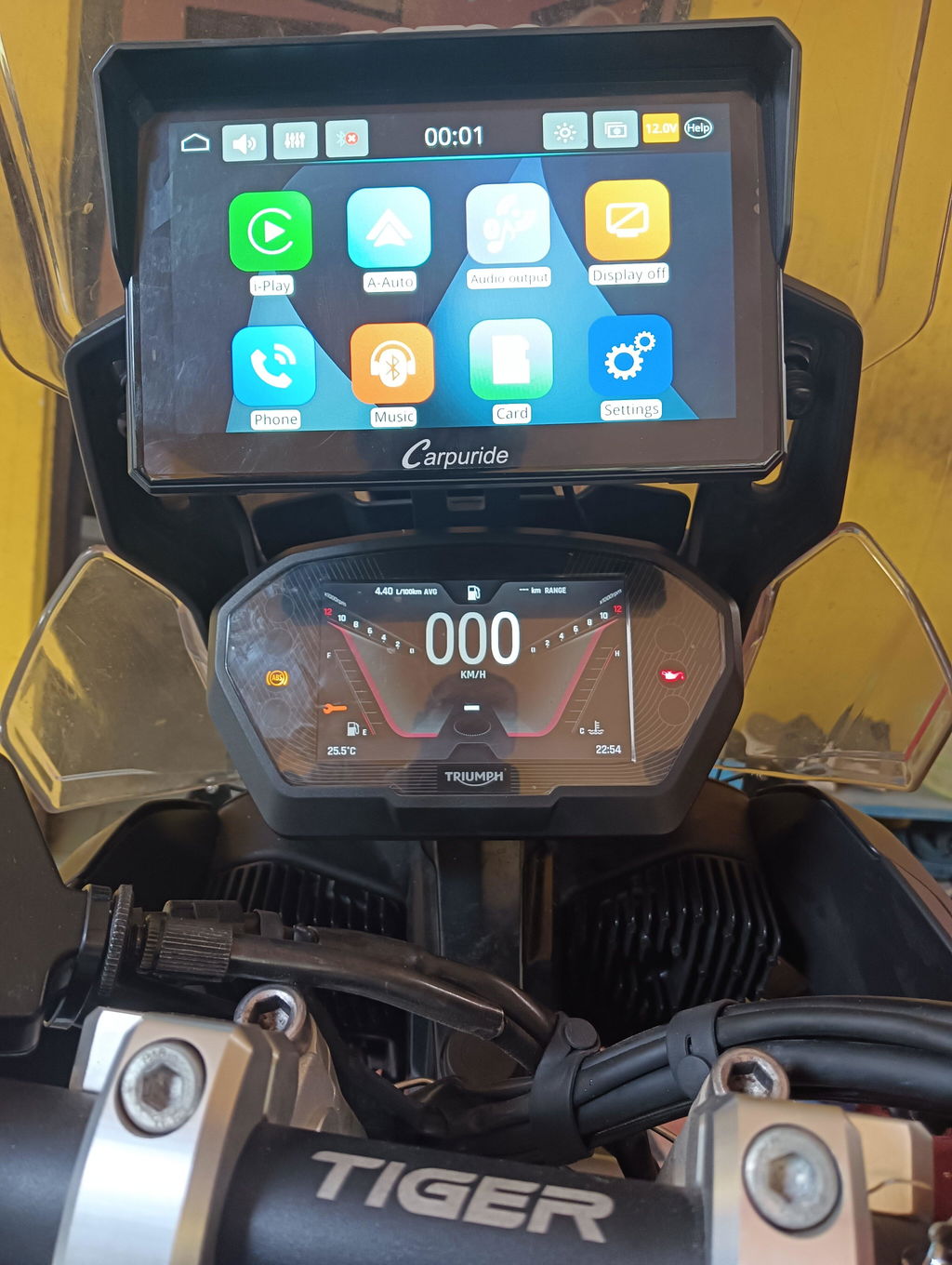 Carpuride W702 Motorrad Display CarPlay IP67 Dual Bluetooth
