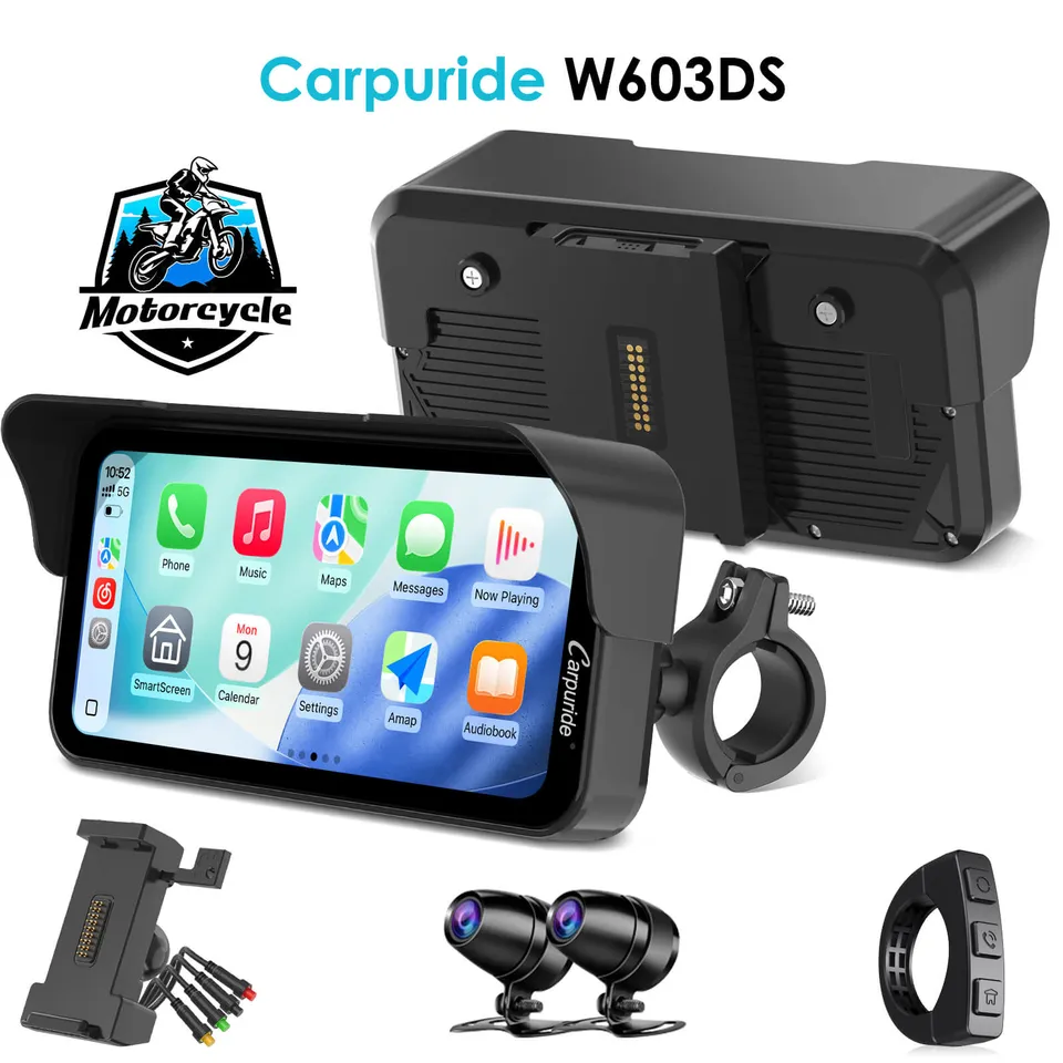 Carpuride Motorcycle Smart Stereo W603DS Motorrad-Display 6,3 Zoll