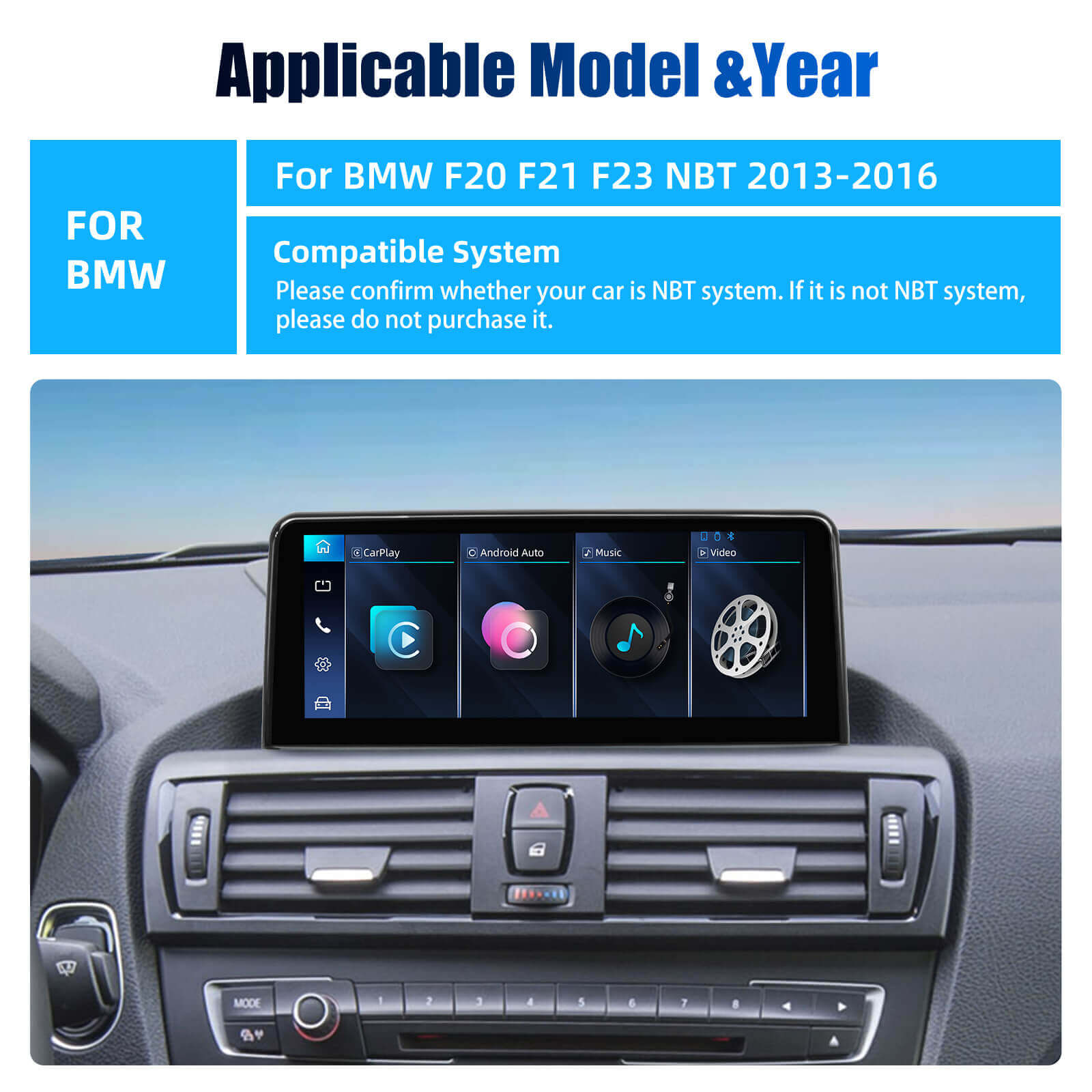 ESSGOO Car Stereo LZ0001 10,25-Zoll Display BMW F20 NBT