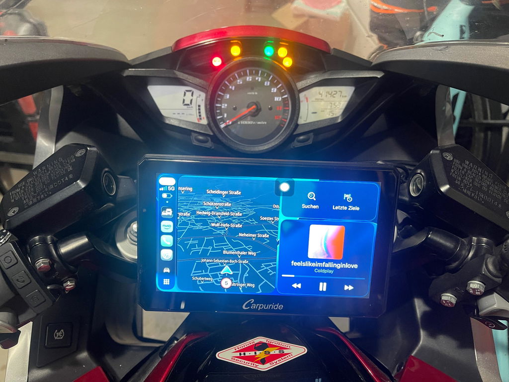 Carpuride W712D Motorrad CarPlay-Display 7 Zoll Dashcam