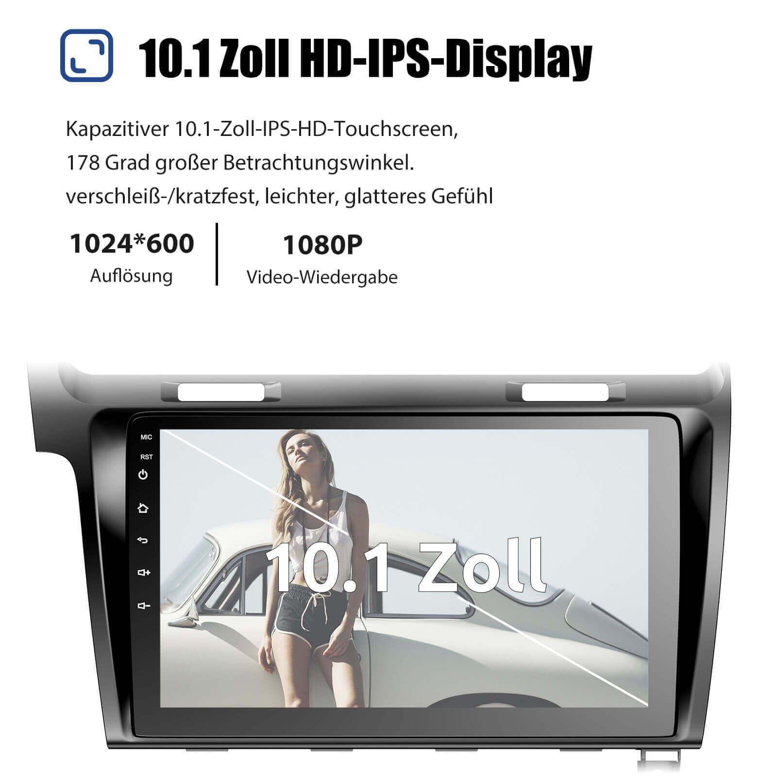 ESSGOO Car Stereo Golf 7 Autoradio 10 Zoll Standard Touchscreen