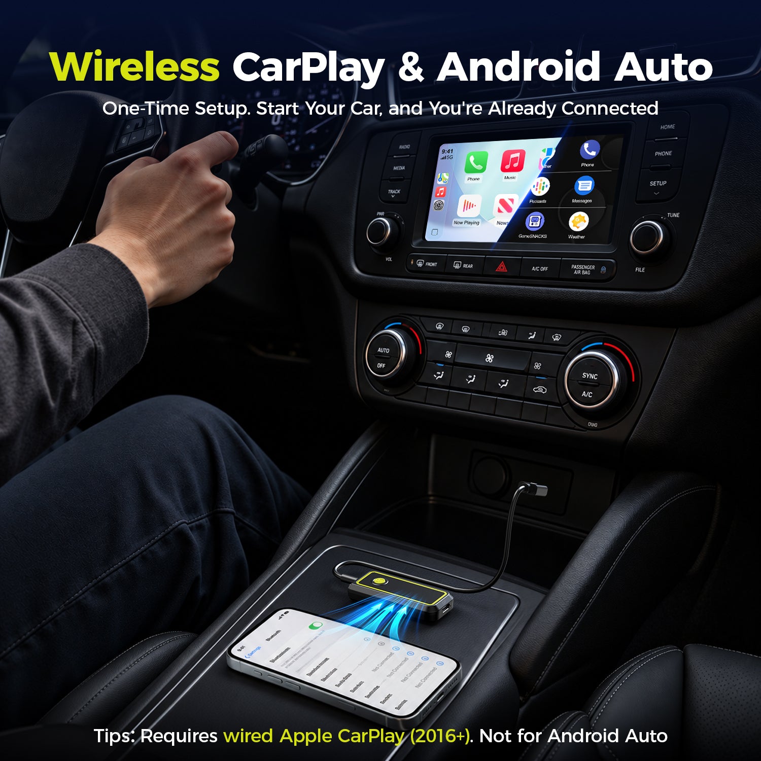 LAMTTO Adapter RC33 Wireless CarPlay-Adapter Mirror Touch