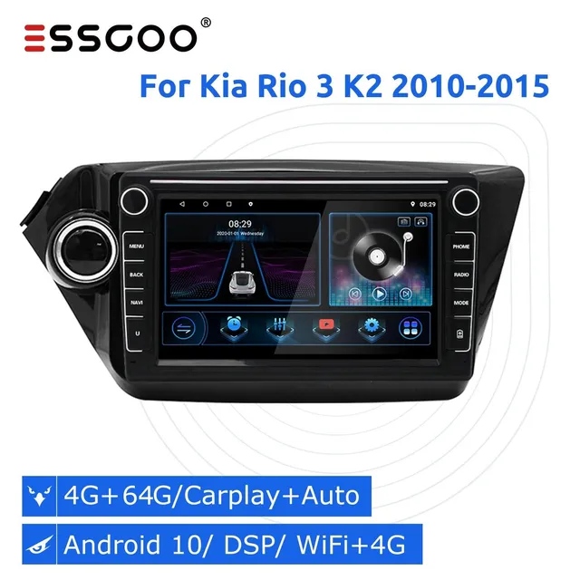 ESSGOO Car Stereo Autoradio 8 Zoll für Kia Rio 3 K2 CarPlay