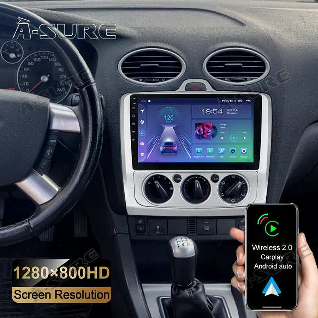 A-Sure GPS Autoradio für Ford Focus Mk2 9 Zoll 2+32GB CarPlay