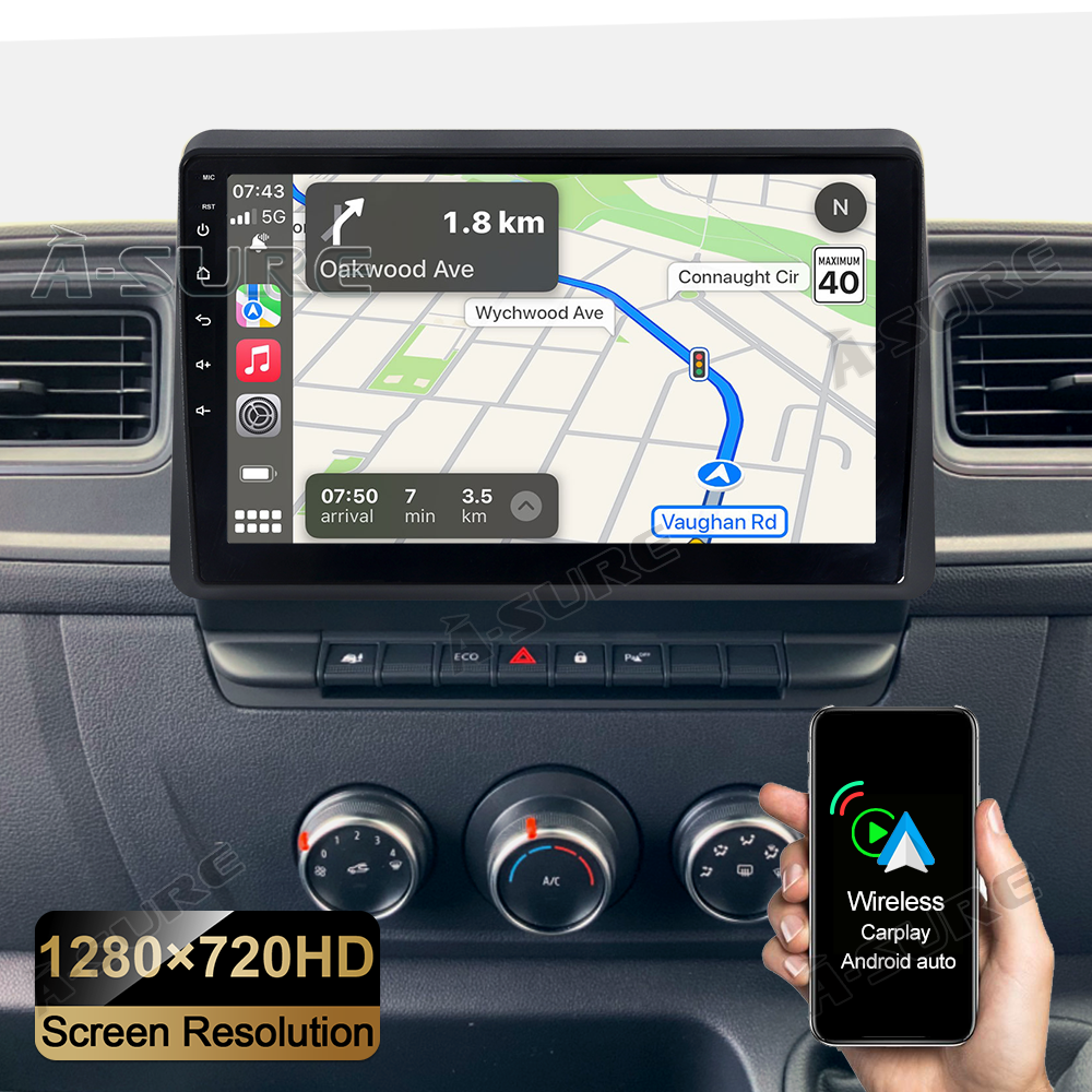 A-Sure GPS car radios Autoradio für Renault Master Movano NV400 4+64GB