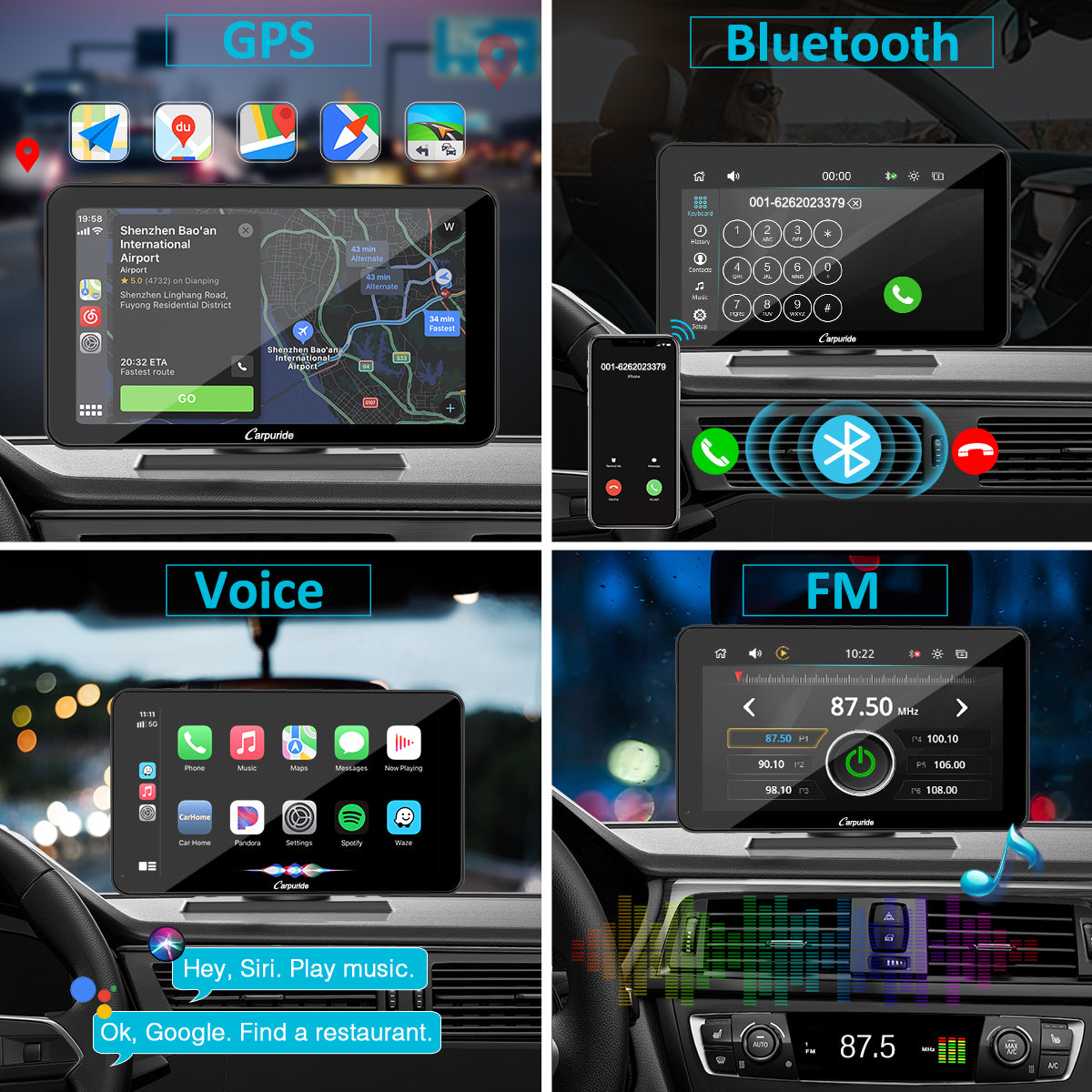 Carpuride 701 Pro Auto Display CarPlay 7 Zoll