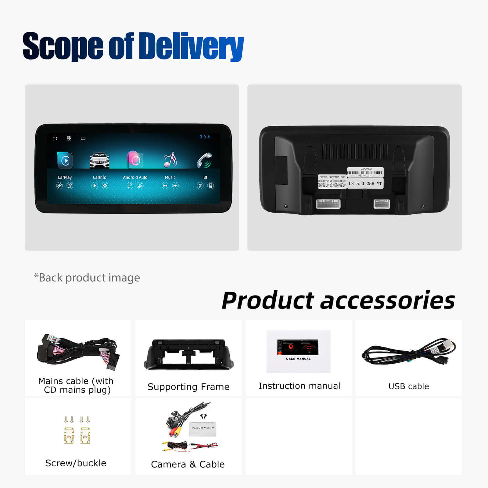 ESSGOO Car Stereo LZ0001 Autoradio C-Klasse W205 10,25 Zoll
