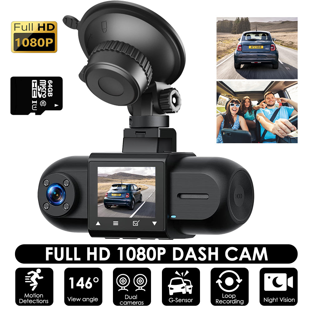 Carpuride M8 Dashcam FHD 1080P Dual Lens 1,5 Zoll
