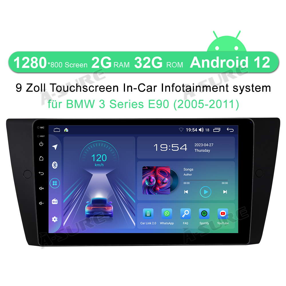 A-Sure GPS car radios Autoradio BMW E90 E91 E92 E93 32GB