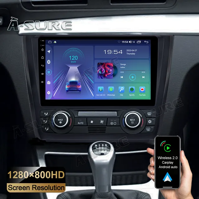 A-Sure GPS Autoradio BMW 1er E81 E87 2+32GB CarPlay DAB