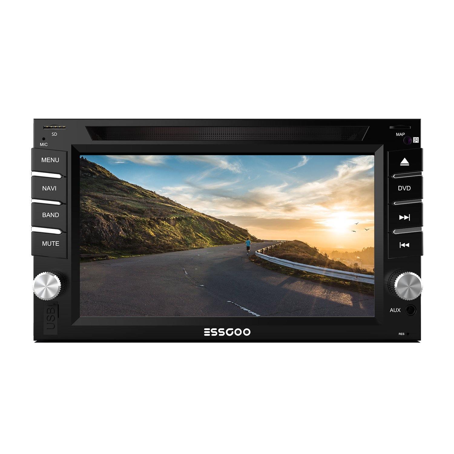 ESSGOO Car Stereo FR6201 Doppel DIN Autoradio DVD mit Kamera