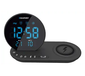 Blaupunkt CR85BK Charge Radiowecker FM USB Wireless Charging