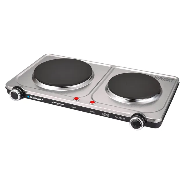 Blaupunkt BP-AE12900 Doppel-Kochplatte Edelstahl 2400 W