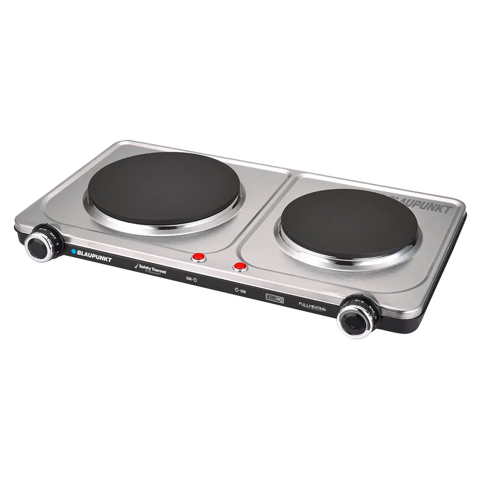 Blaupunkt BP-AE12900 Doppel-Kochplatte Edelstahl 2400 W