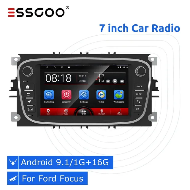 ESSGOO Car Stereo 7 Zoll Android Autoradio Ford Focus