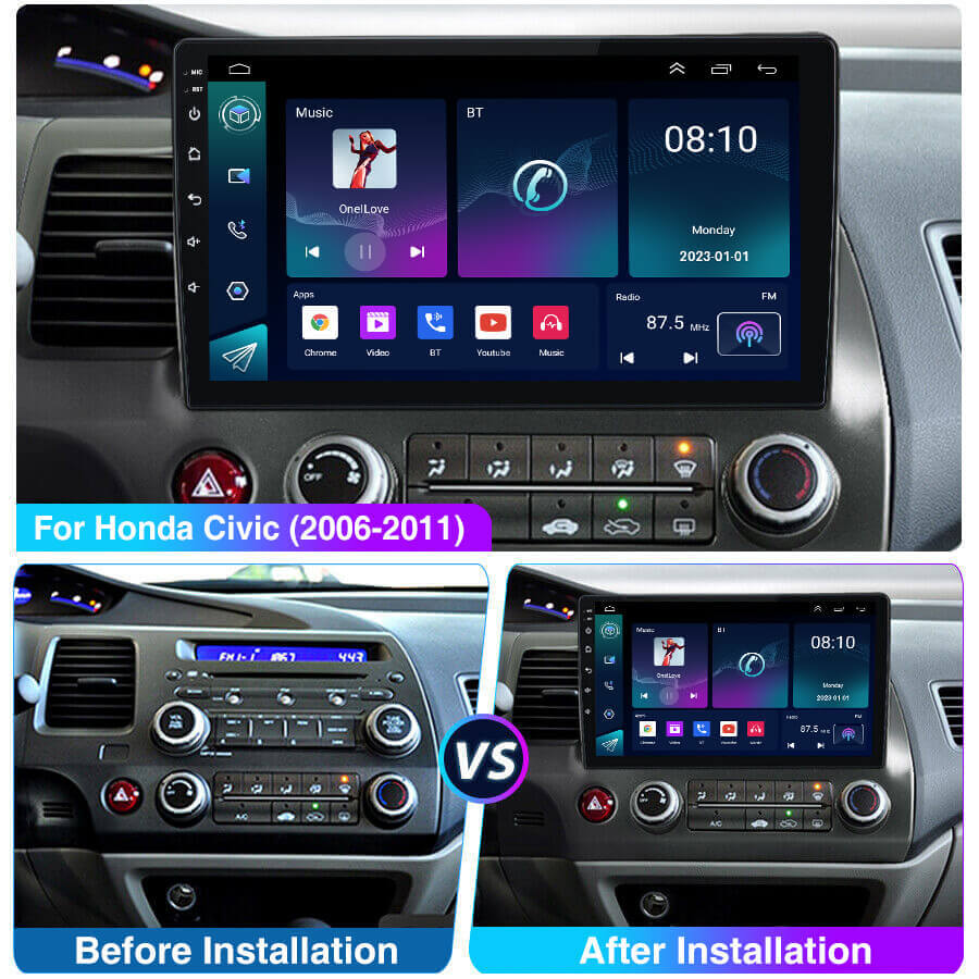 ESSGOO Car Stereo Civic Autoradio 10 Zoll Standard