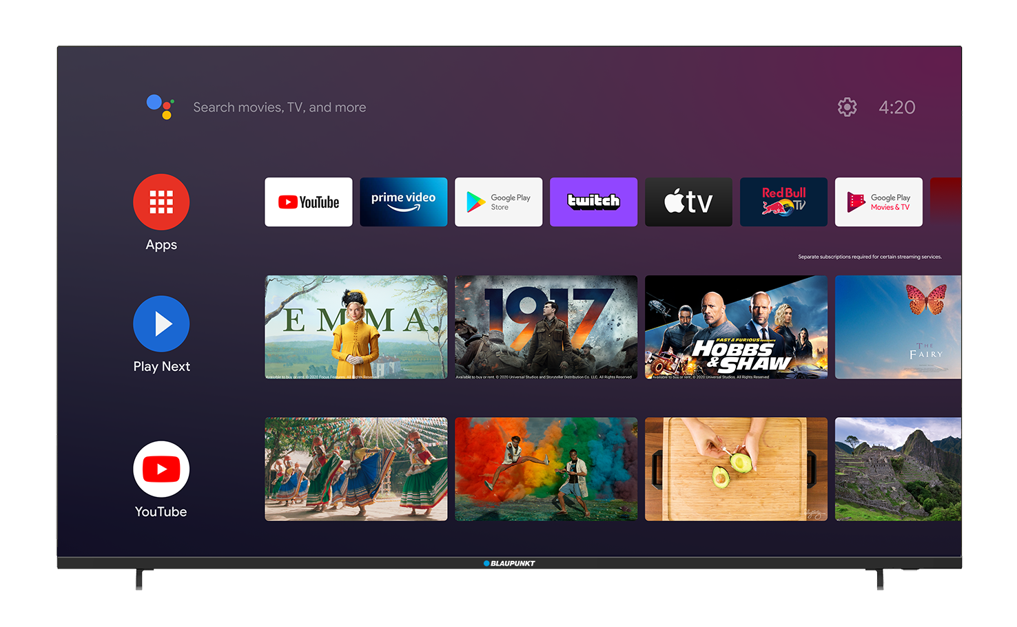 Blaupunkt M-9612M4F1-ISDB 55 Zoll 4K Android TV