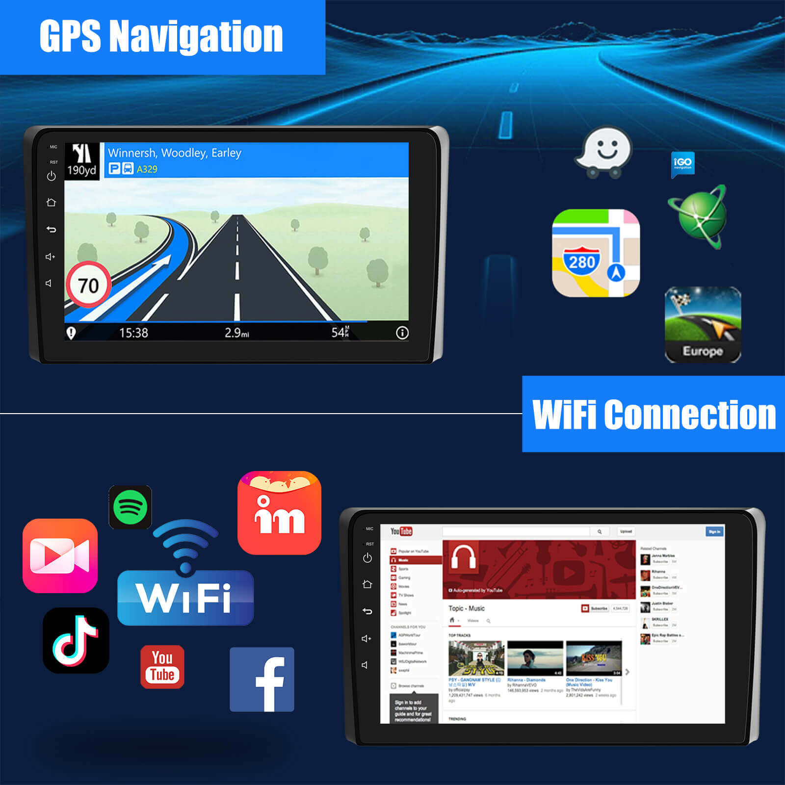 ESSGOO Autoradio 9 Zoll für Audi A3 mit CarPlay Standard