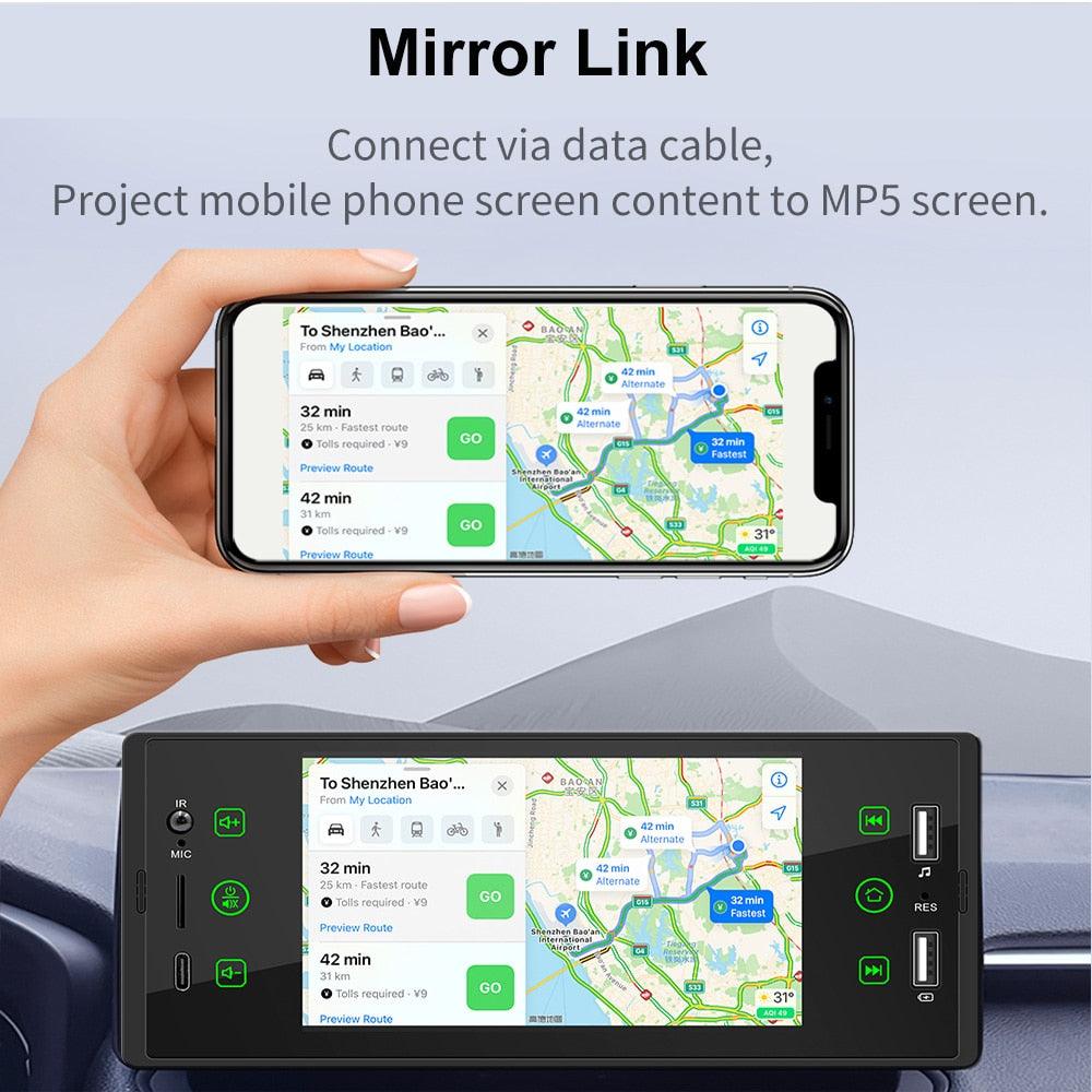 ESSGOO Smart Autoradio 1 DIN 5 Zoll MirrorLink BT