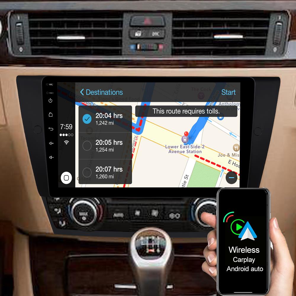 A-Sure Autoradio BMW 3er E90 E91 64GB 4G-LTE CarPlay Navi