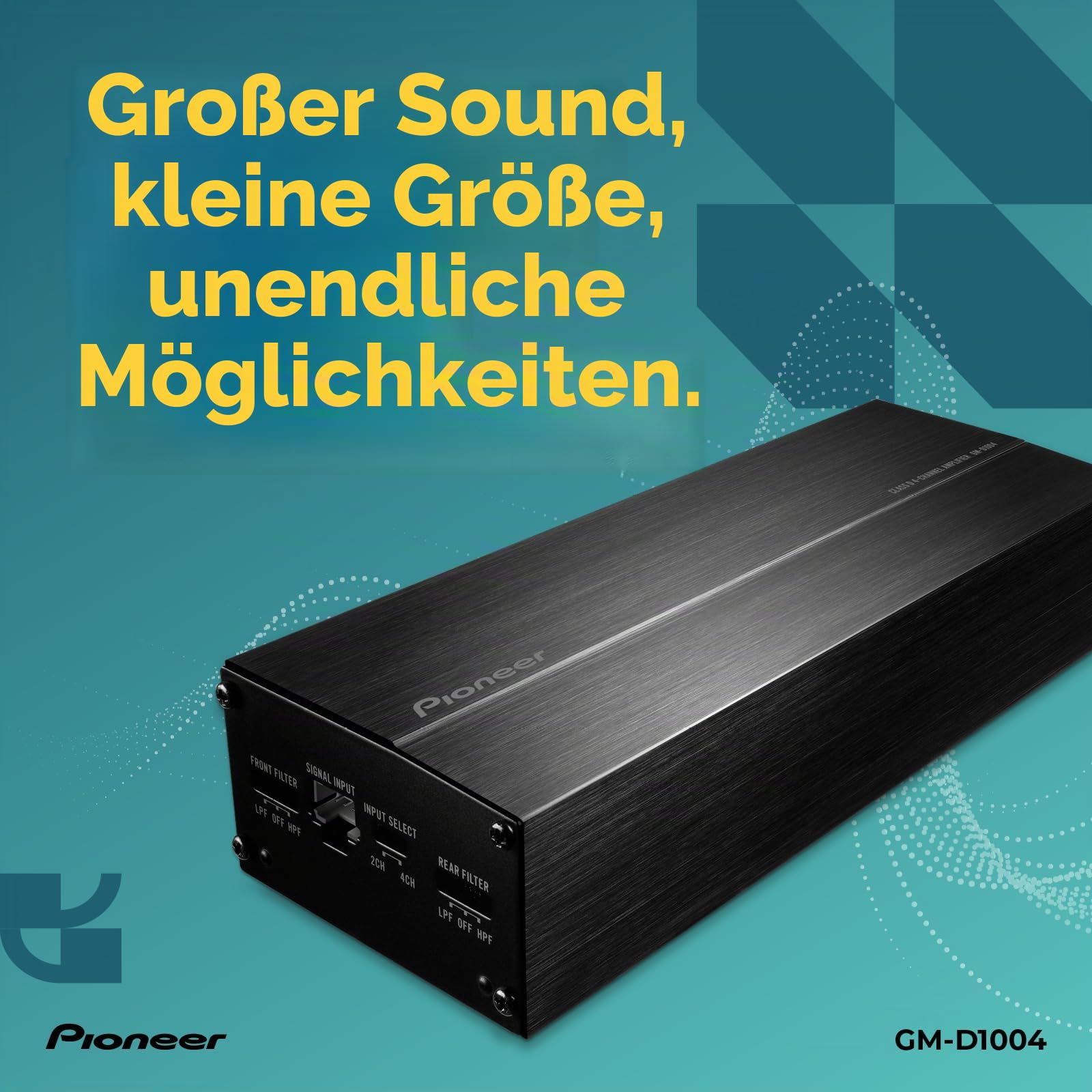 Pioneer GM-D1004 4-Kanal Endstufe Class-D 400W Kompakt