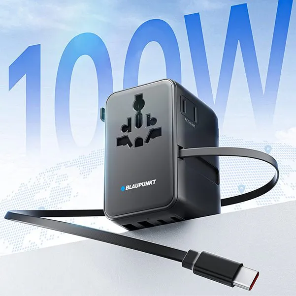 Blaupunkt BP-AB1205B Reiseadapter 100W GaN 7-fach Universal