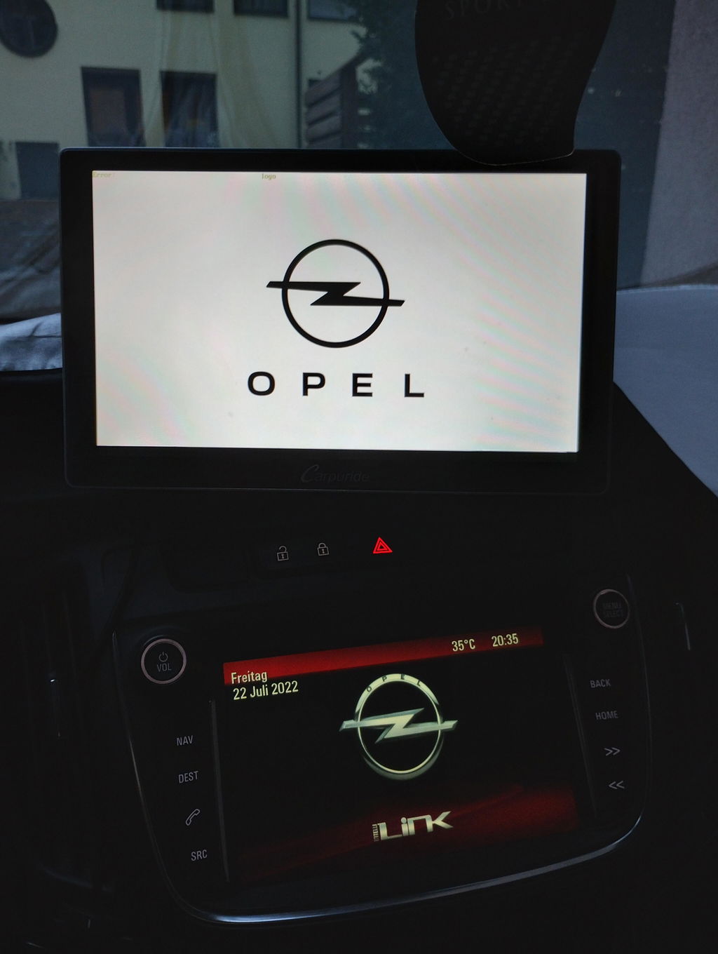 Carpuride CarPlay-Display 9 Zoll IPS silber mit Bluetooth FM