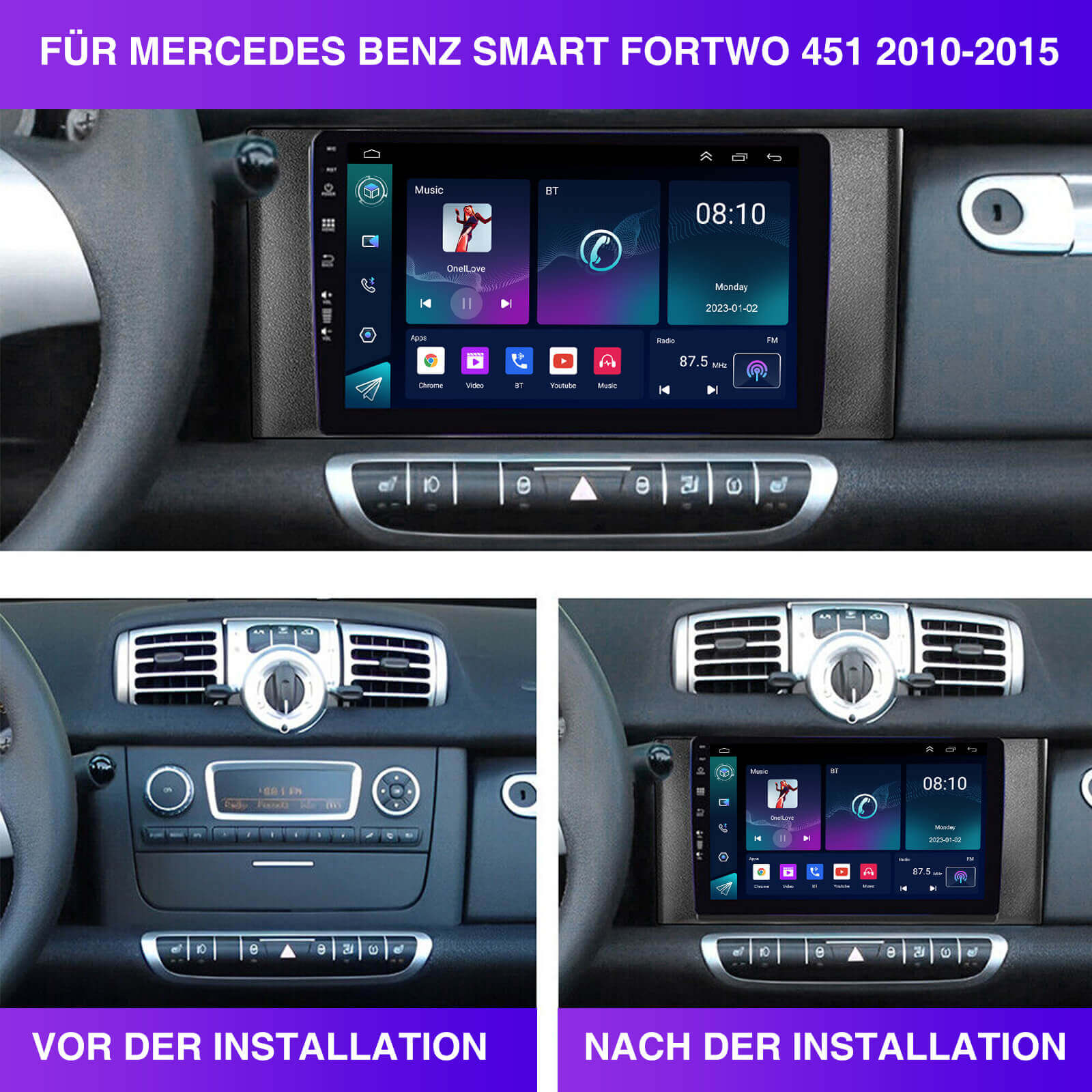 ESSGOO Car Stereo Autoradio Mercedes-Benz 2011-2014 10 Zoll
