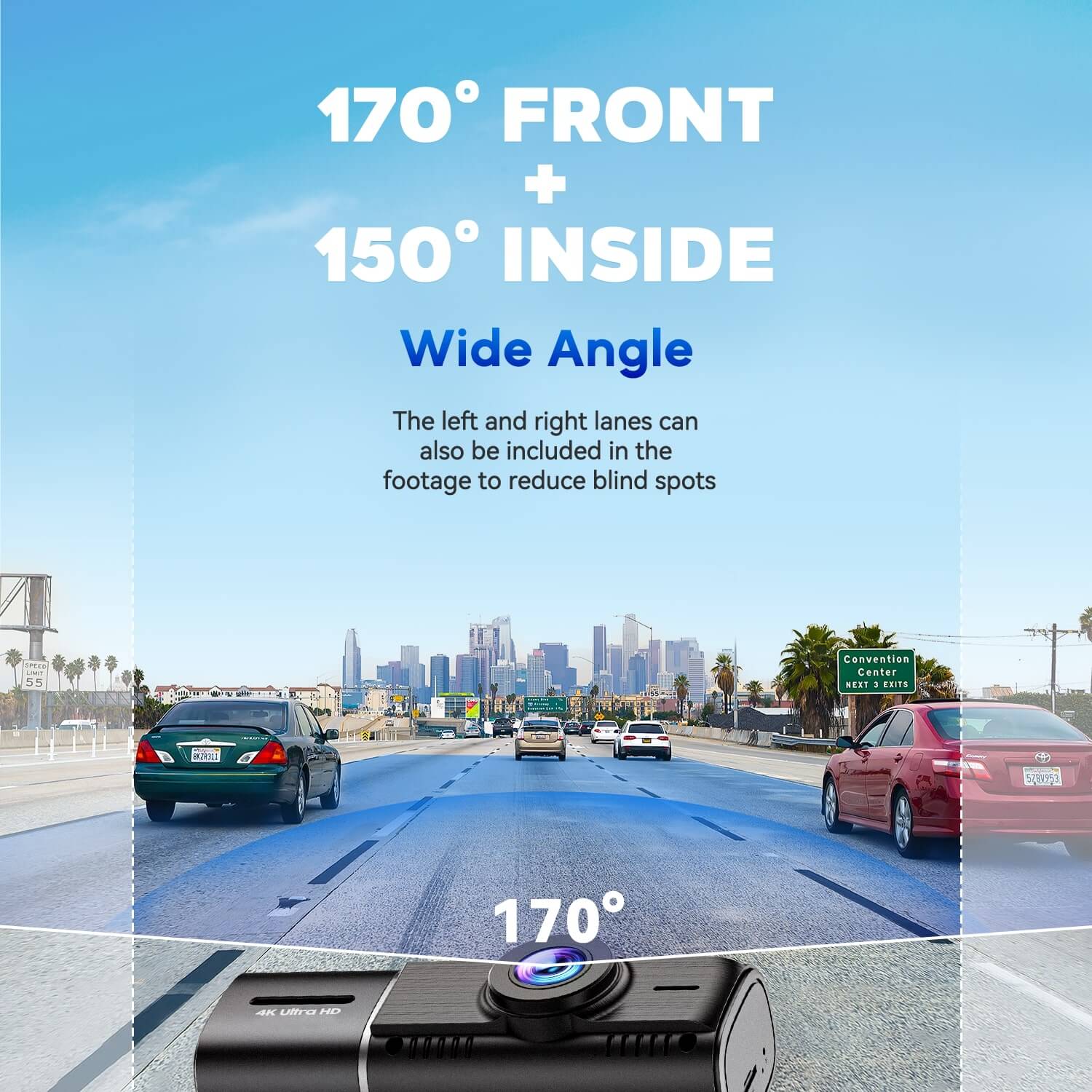 LAMTTO Dash Cam DC17 4K Dashcam Front Innen 64GB