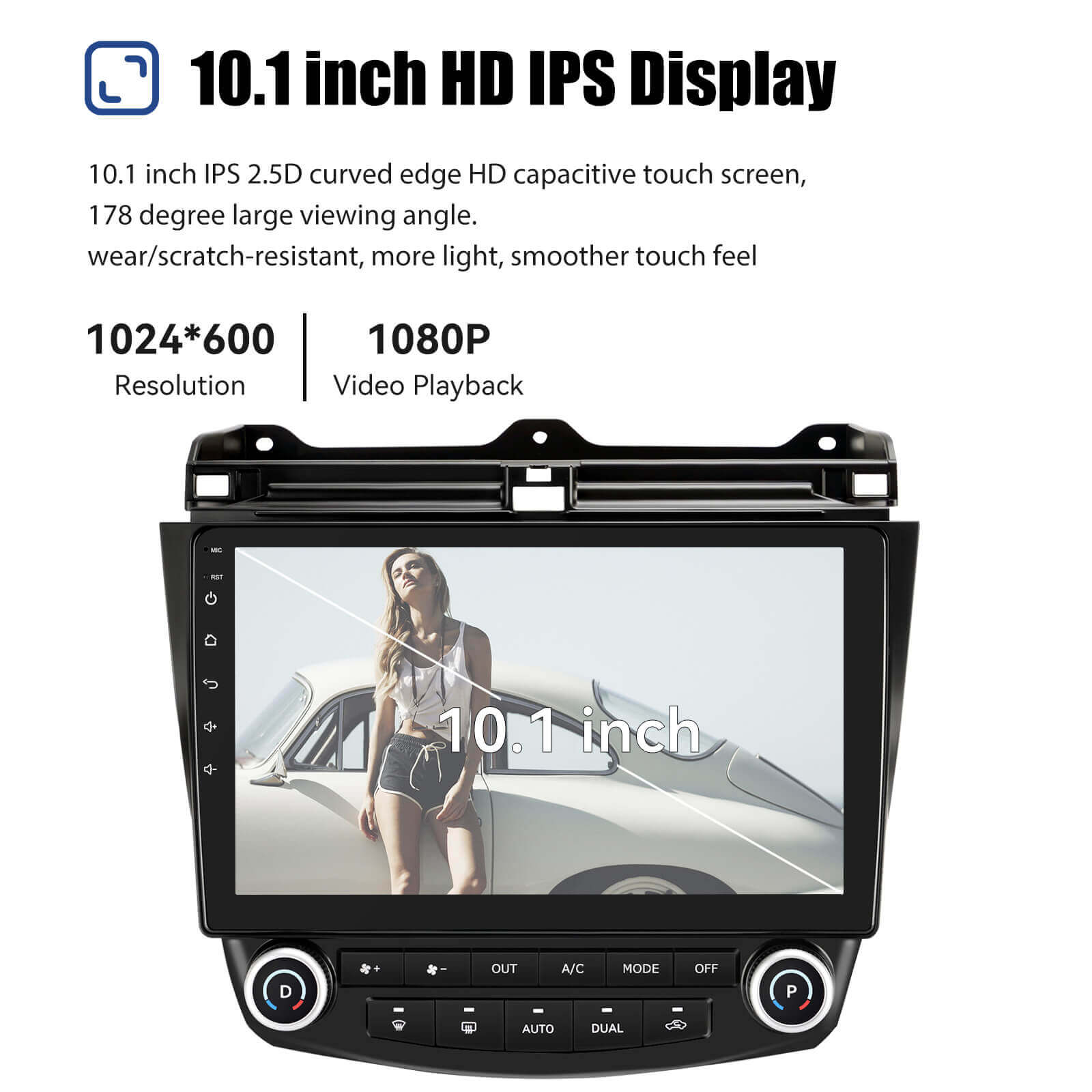 ESSGOO Car Stereo Honda Accord Autoradio 10 Zoll Standard