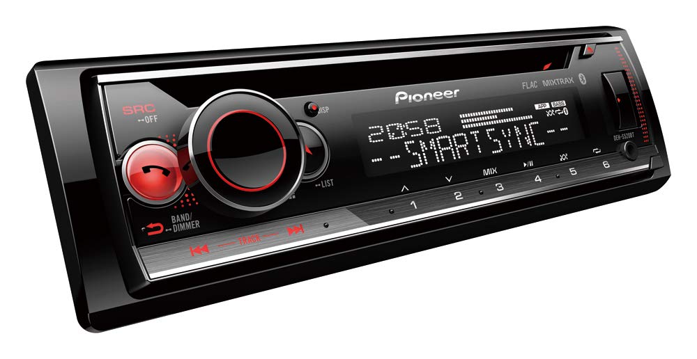 Pioneer DEH-S320BT 1-DIN Autoradio CD Bluetooth rot