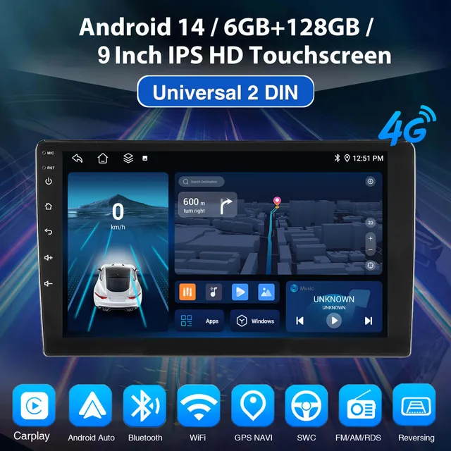 ESSGOO Car Stereo AR9001 MP5 Autoradio 9 Zoll Standard QLED