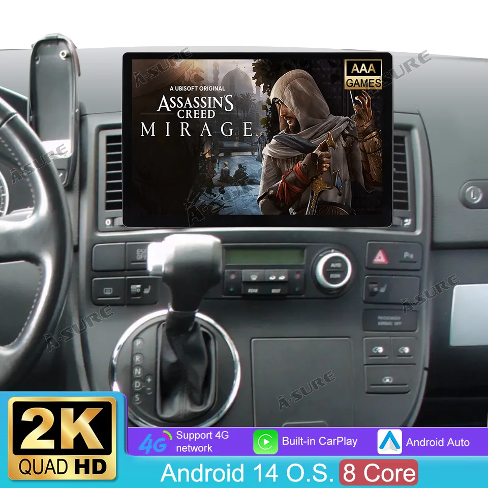 A-Sure GPS car radios VW T5 Multivan Autoradio 13,1 Zoll 4+64GB 2K