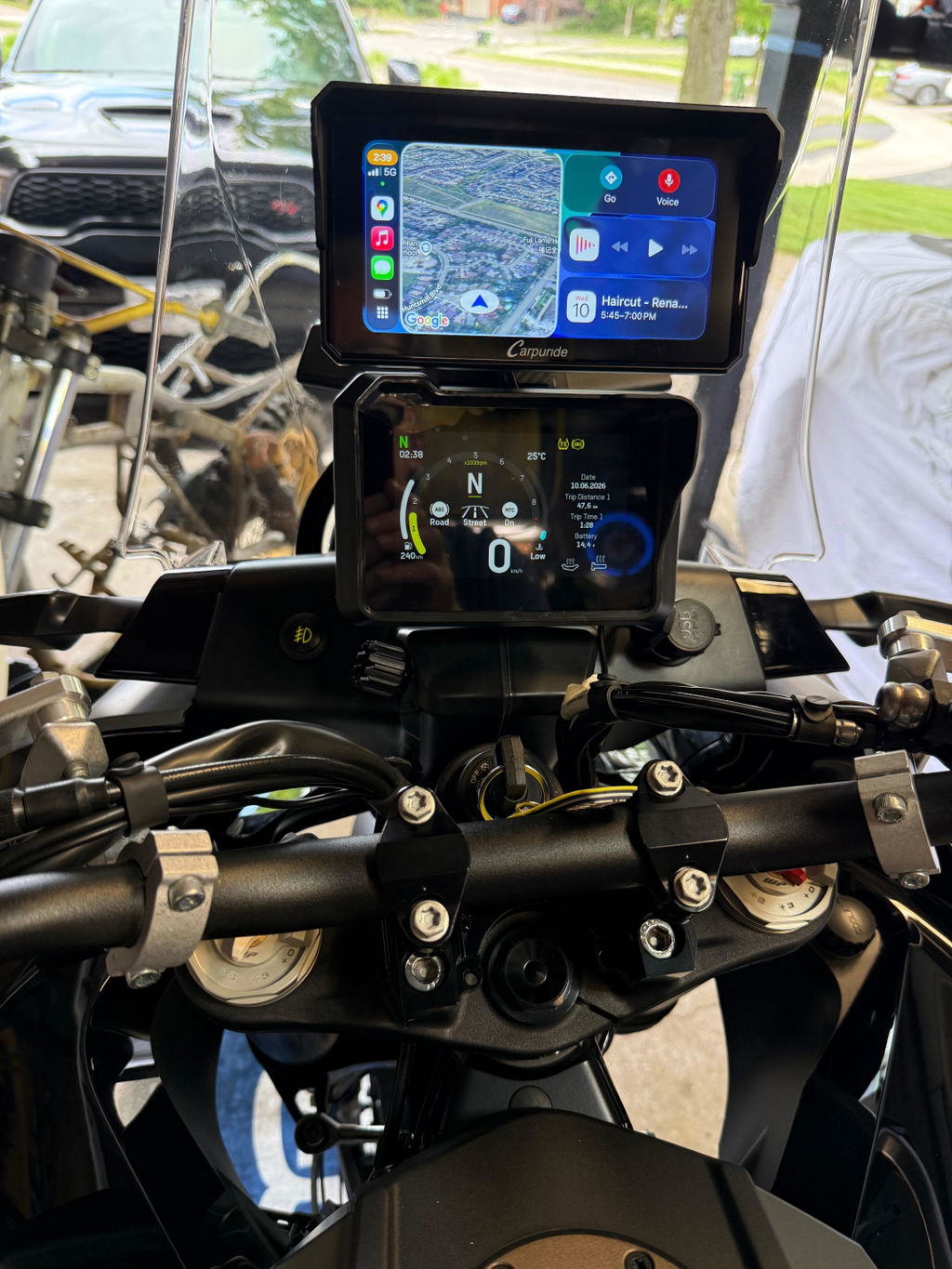 Carpuride W602S Pro CarPlay-Display 6 Zoll Motorrad ohne TPMS