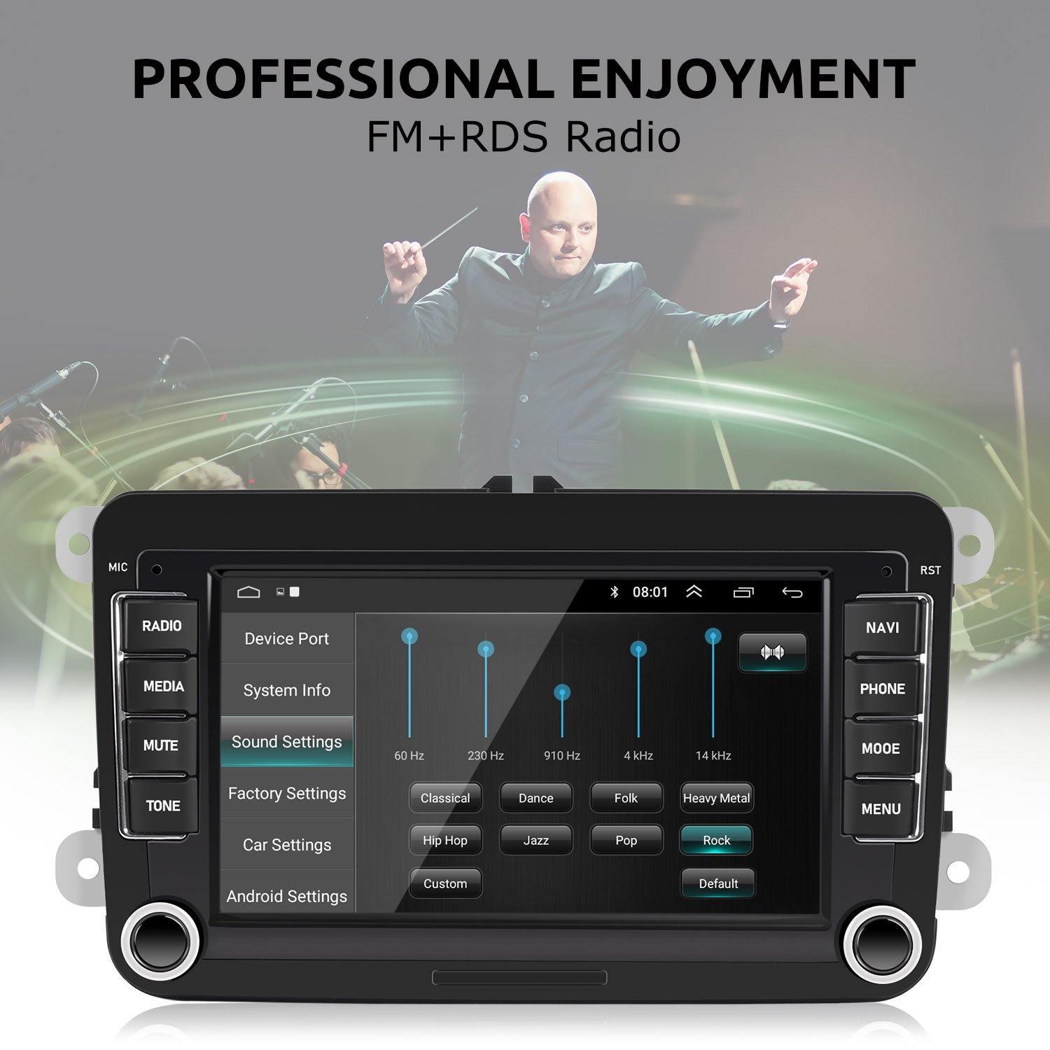 ESSGOO Car Stereo 7 Zoll Autoradio VW Golf Tiguan 1+16G