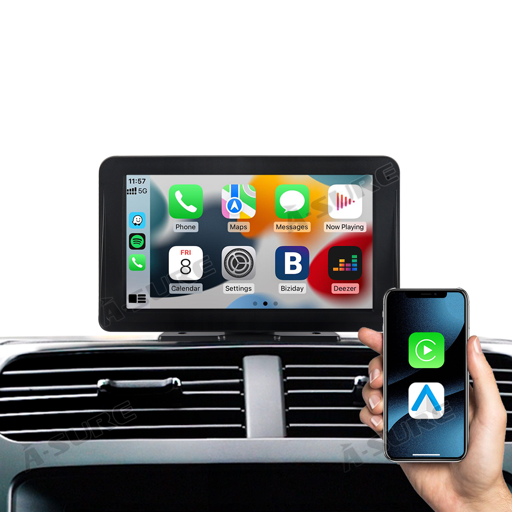 A-Sure CarPlay-Display 7 Zoll IPS Touch für Auto LKW SUV