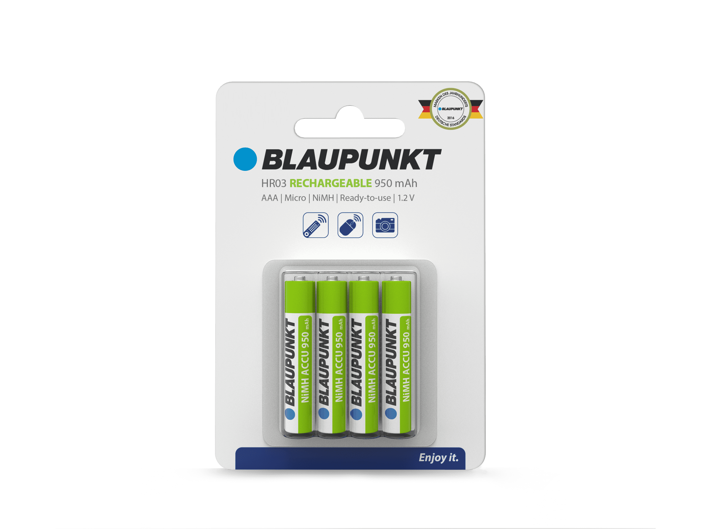 Blaupunkt Batteries HR03 Akku AAA wiederaufladbar