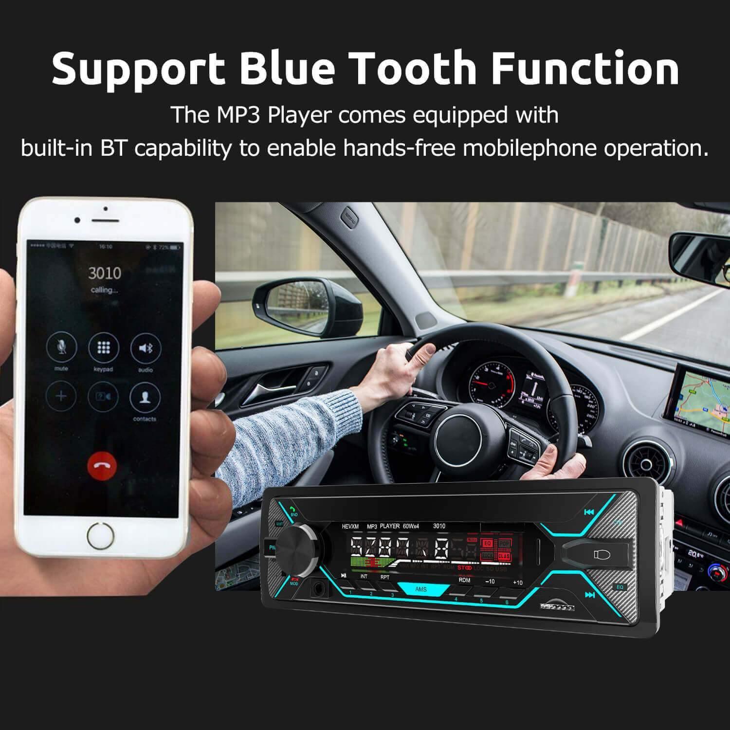 ESSGOO Car Stereo TS0002 1-DIN Autoradio Bluetooth USB