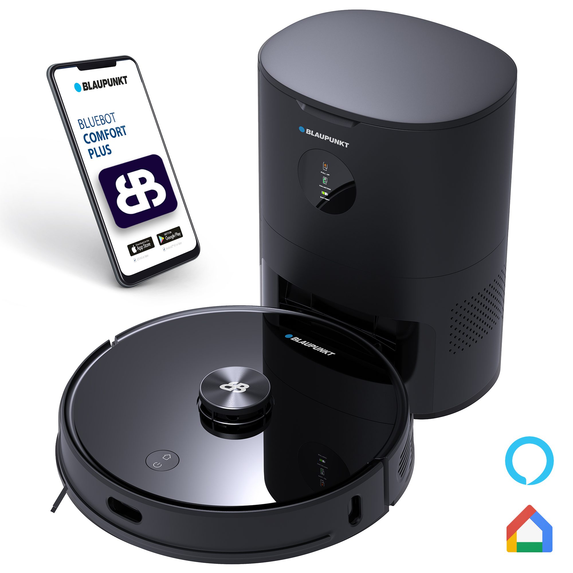Blaupunkt Bluebot COMFORT Plus Saugroboter Wisch Absaugstation