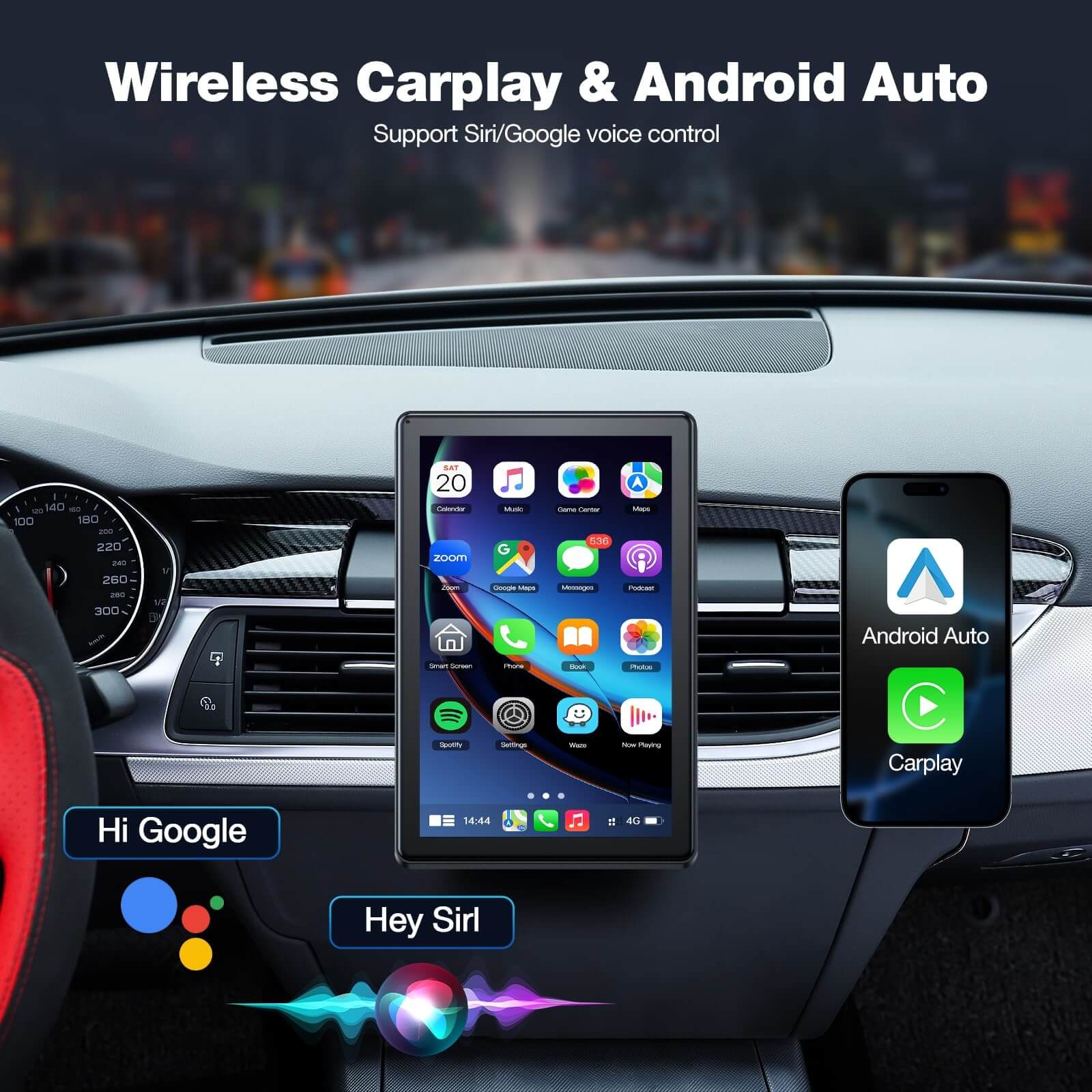 LAMTTO Carplay RC18 7 Zoll CarPlay-Display 1PACK Hochkant