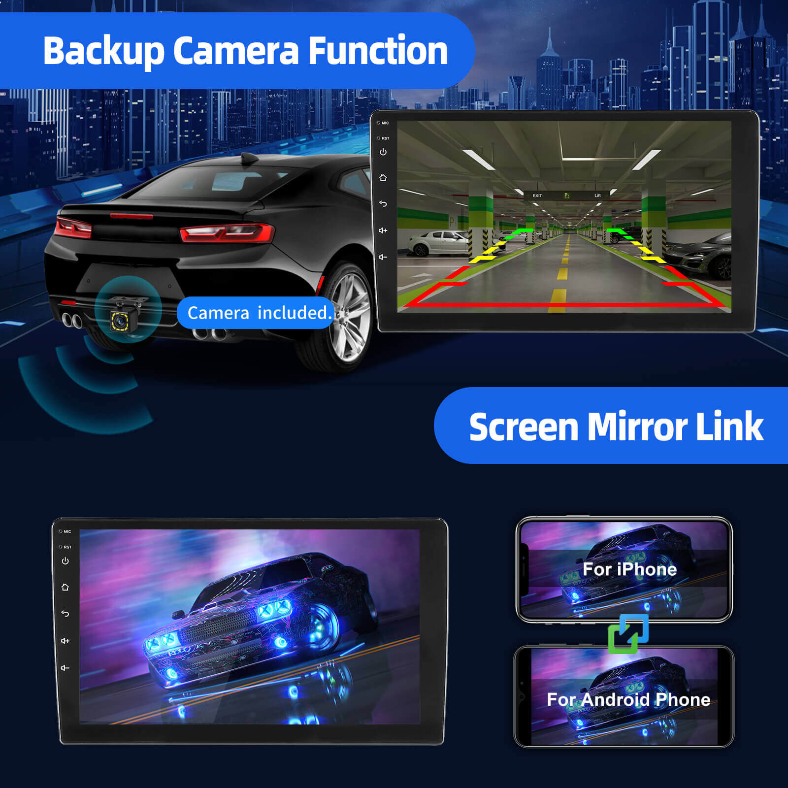 ESSGOO Car Stereo AR9001 Android 14 Autoradio MP5 Video