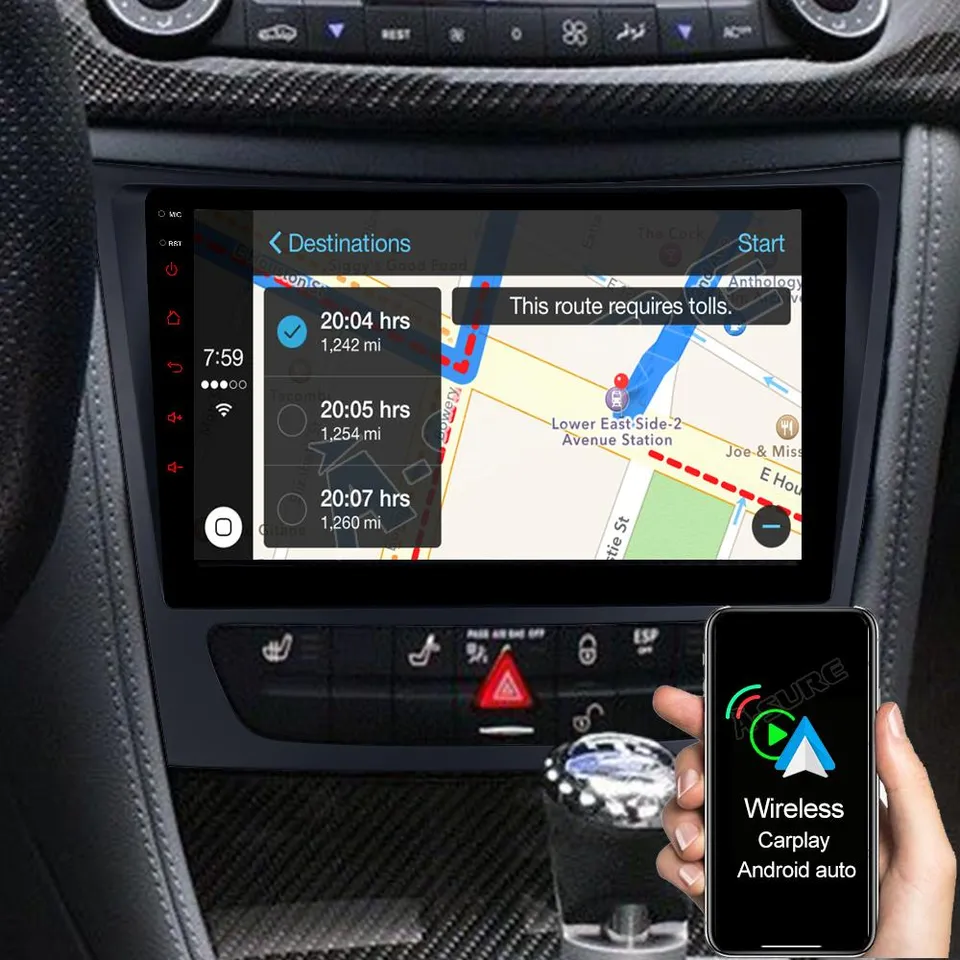 A-Sure GPS 9 Zoll Autoradio für W211 C219 mit 4G 64GB