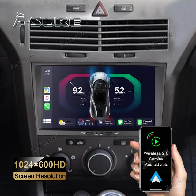 A-Sure GPS car radios 8 Zoll Android 12 Autoradio Opel Astra 2+32GB